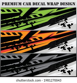 sport car decal wrap design vector