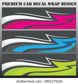 sport car decal wrap design vector