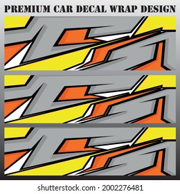 sport car decal wrap design vector