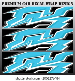 sport car decal wrap design vector