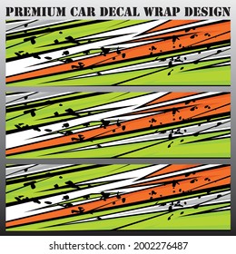 sport car decal wrap design vector