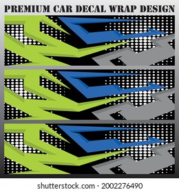 sport car decal wrap design vector