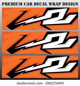 sport car decal wrap design vector