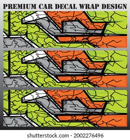 sport car decal wrap design vector