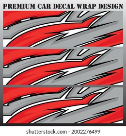 sport car decal wrap design vector