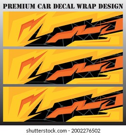 sport car decal wrap design vector