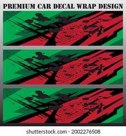 sport car decal wrap design vector