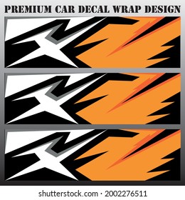 sport car decal wrap design vector