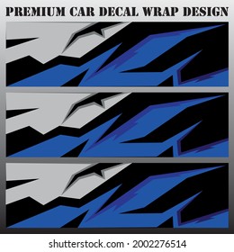 sport car decal wrap design vector