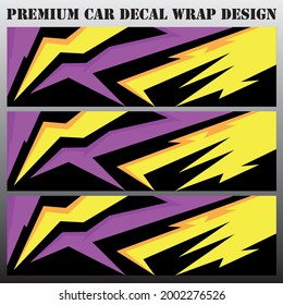 sport car decal wrap design vector