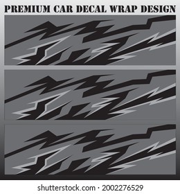 sport car decal wrap design vector