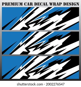 sport car decal wrap design vector