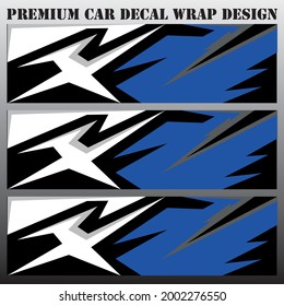 sport car decal wrap design vector