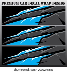 sport car decal wrap design vector