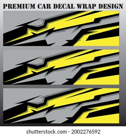 sport car decal wrap design vector
