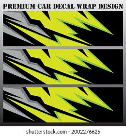 sport car decal wrap design vector