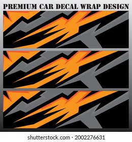 sport car decal wrap design vector