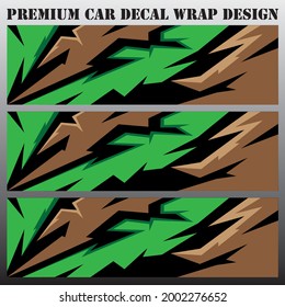 sport car decal wrap design vector
