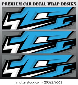 sport car decal wrap design vector