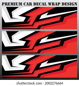 sport car decal wrap design vector