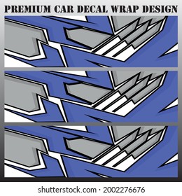 sport car decal wrap design vector