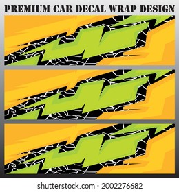 sport car decal wrap design vector