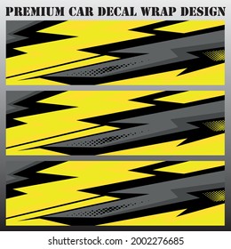 sport car decal wrap design vector