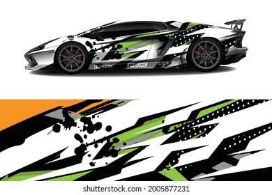 vector de diseño de ajuste de calcomanías de coches deportivos