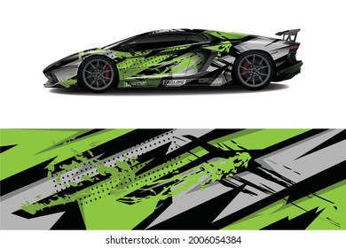 sport car decal wrap design vector