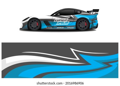 vector de diseño de ajuste de calcomanías de coches deportivos