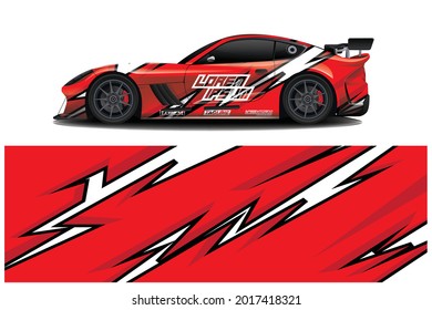 sport car decal wrap design vector
