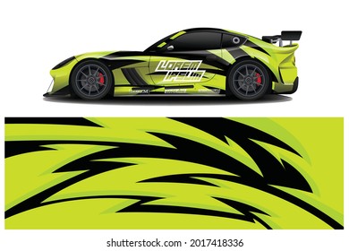 sport car decal wrap design vector