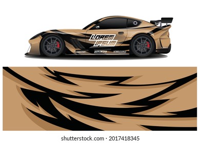 sport car decal wrap design vector