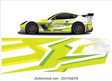 sport car decal wrap design vector