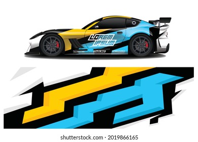 sport car decal wrap design vector