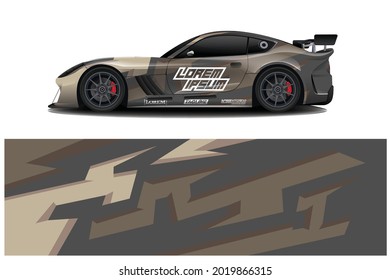 sport car decal wrap design vector