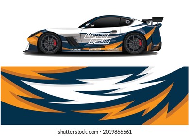 sport car decal wrap design vector