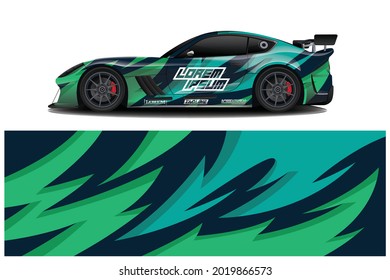 sport car decal wrap design vector