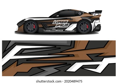 sport car decal wrap design vector