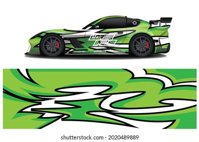 sport car decal wrap design vector