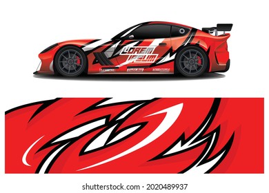 sport car decal wrap design vector