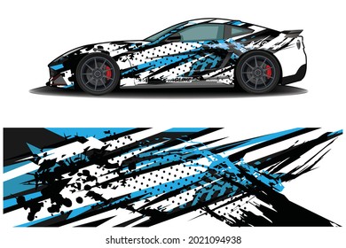 sport car decal wrap design vector