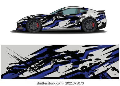 sport car decal wrap design vector