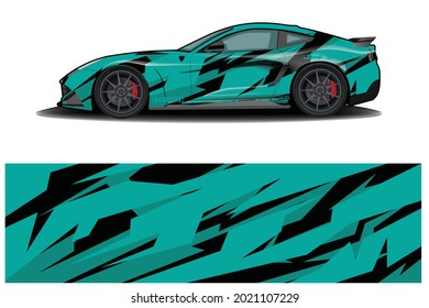 sport car decal wrap design vector