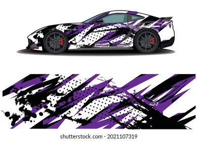 sport car decal wrap design vector