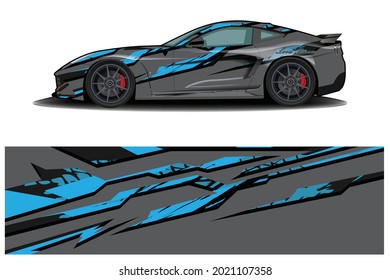 sport car decal wrap design vector