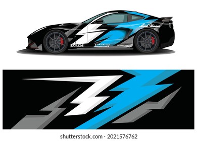 sport car decal wrap design vector