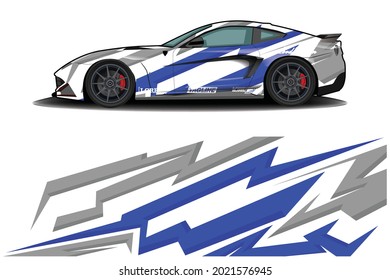 sport car decal wrap design vector