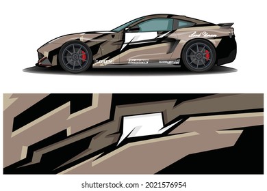 sport car decal wrap design vector