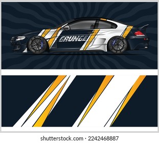 Sport Car decal wrap design vector.	